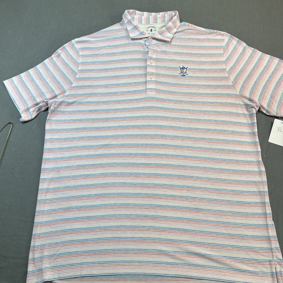 Johnnie-O Top Shelf Pink Short Sleeve Polo Shirt Men's XL Golf Performance - Picture 5 of 10